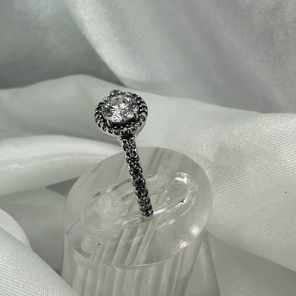 Pandora Classic Elegance Halo Ring – Sterling Silver 925 with Clear CZ – Size 50 - Picture 9 of 15